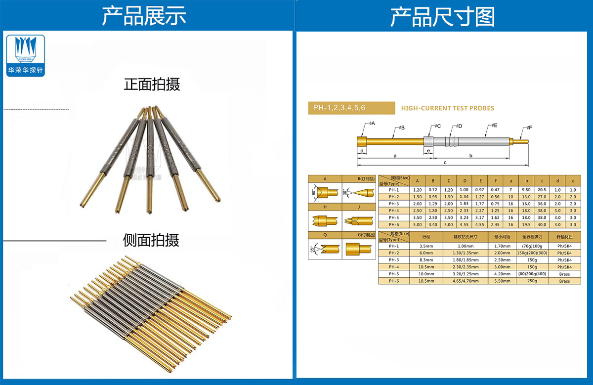 PH系列探針 PH系列探針